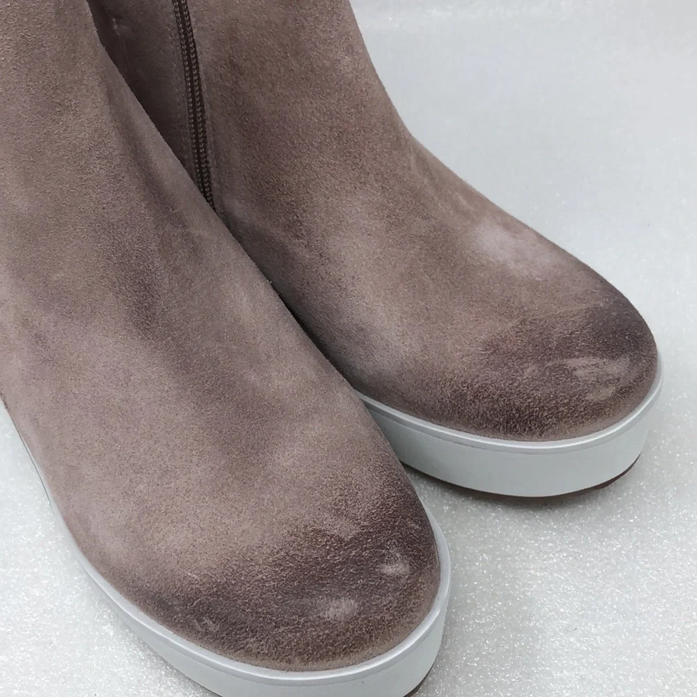 NEW Antelope Boots Fran Wedge Boot Blush Pink Suede Leather Platform Size 38 - Picture 8 of 15